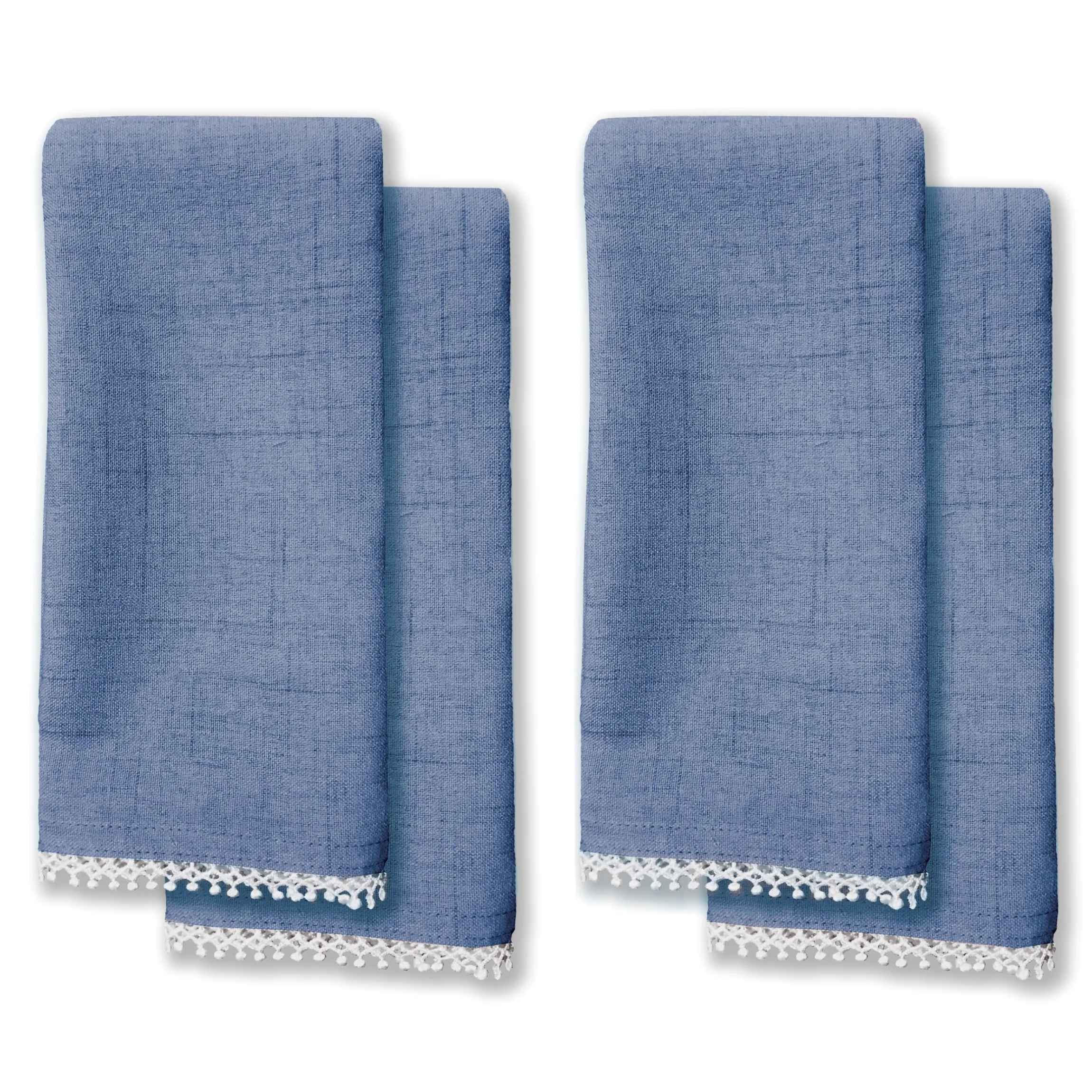 French Perle Periwinkle 19x19 Napkins, Set of 4