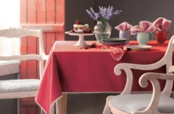 French Perle Red 60x84 Tablecloth