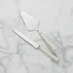 French Perle Scallop 2-Piece Dessert Set