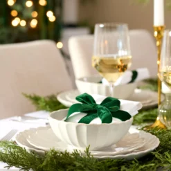 French Perle Scallop White 12-Piece Dinnerware Set
