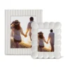 French Perle Scallop White 8x10 Photo Frame