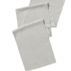 French Perle Solid Dove Grey 14x90 Table Runner