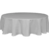 French Perle Solid Dove Grey 70x70 Round Tablecloth