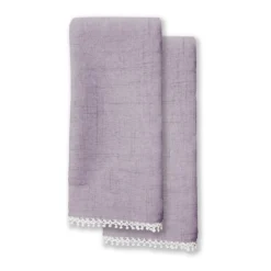 French Perle Violet Dinner Napkins, Set of 2