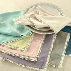 French Perle Violet Dinner Napkins, Set of 2