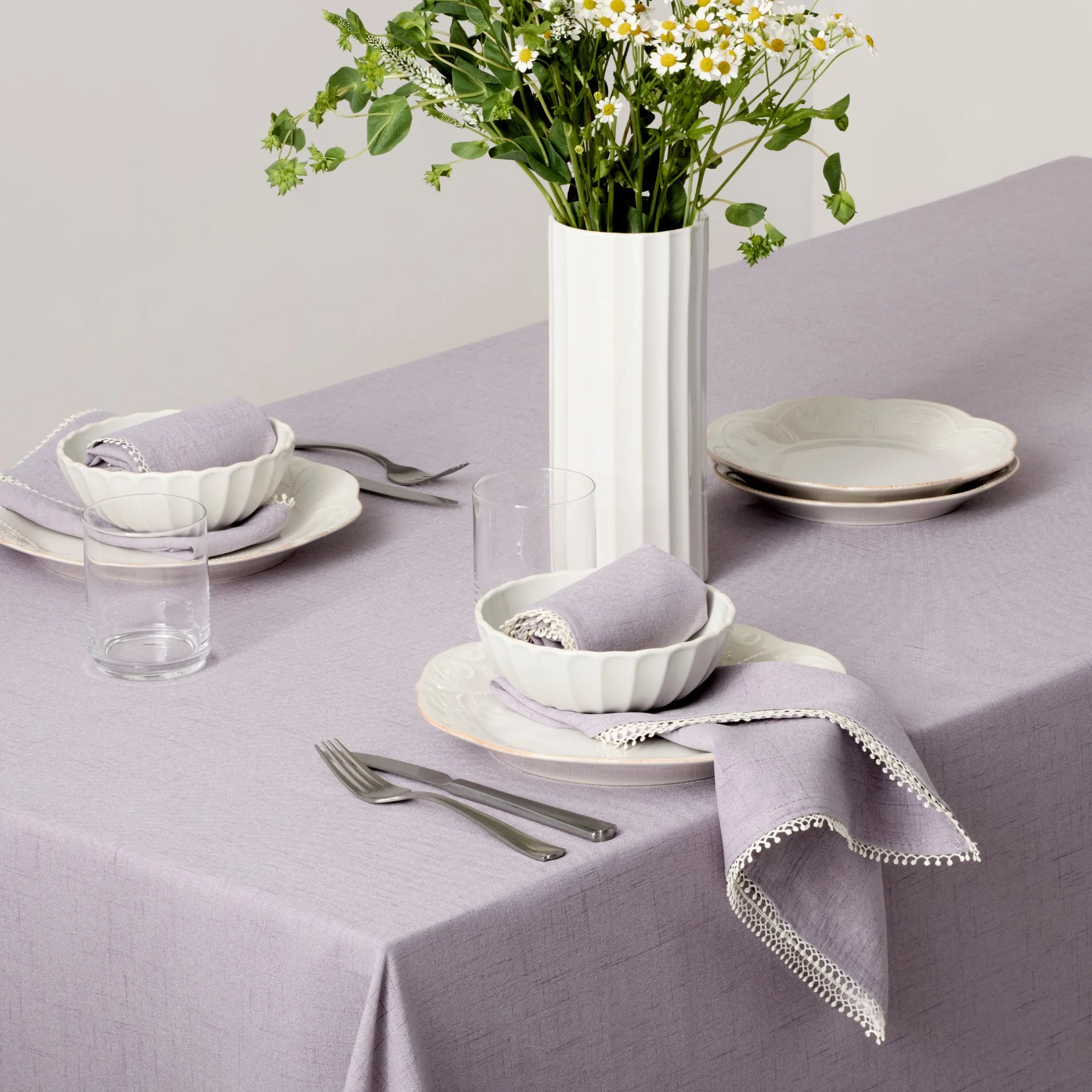 French Perle Violet 60x84 Tablecloth