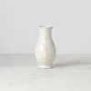 French Perle White Fluted Vase