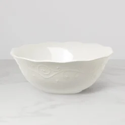 French Perle White Large Serving Bowl