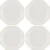 French Perle White 4-Piece Dessert Set