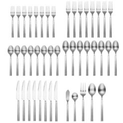 Gailann Satin 45-Piece Flatware Set with Caddy