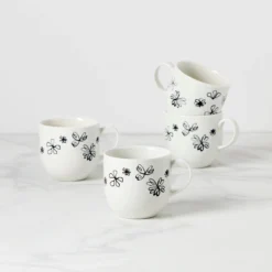 Garden Doodle Mugs, Set of 4