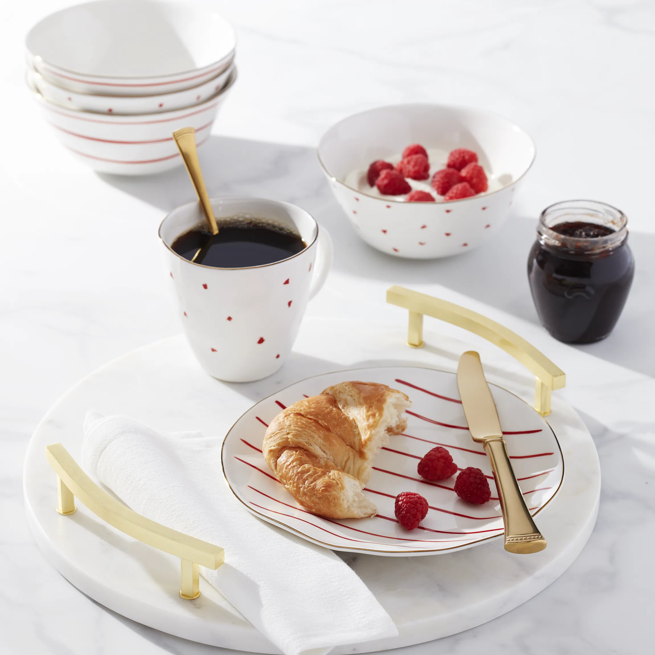 Garnet Bay 4-Piece Dessert Set