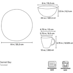 Garnet Bay 12-Piece Dessert Set