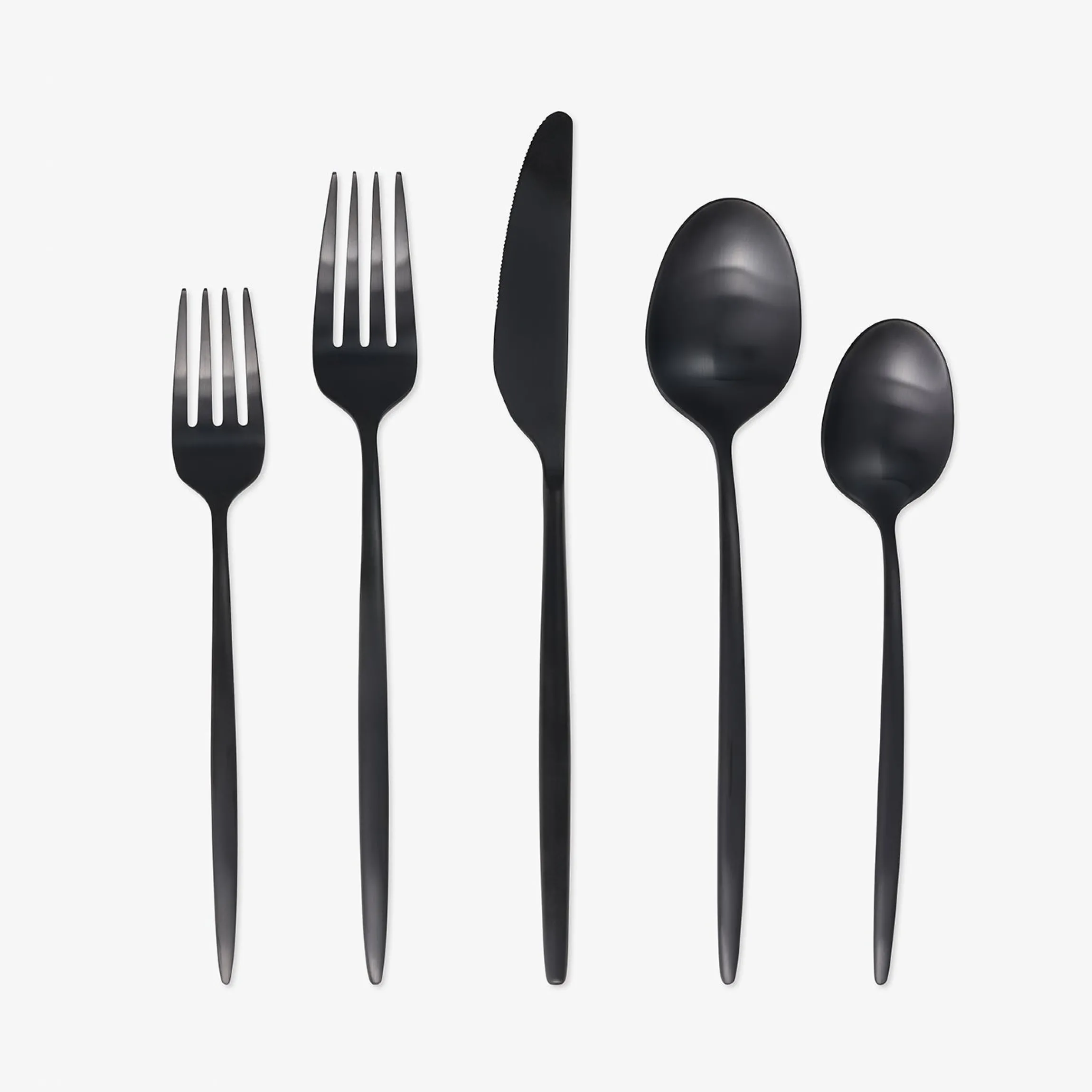Gaze Black Satin 20-Piece Flatware Set