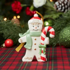 2026 Gingerbread with Candy Cane Ornament