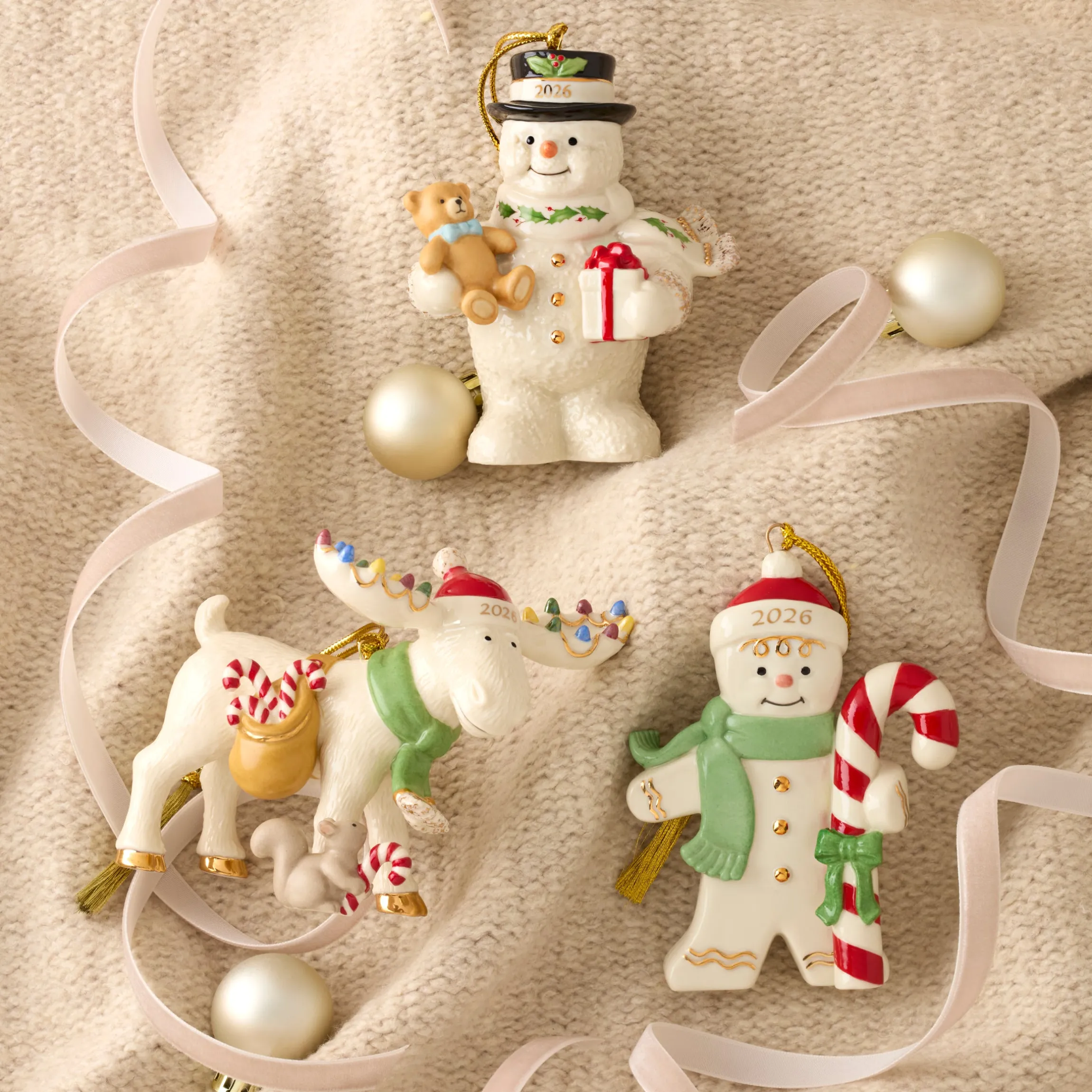 2026 Gingerbread with Candy Cane Ornament