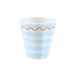 Gingham Reusable Cups, Set of 6
