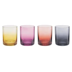 Golden Hour Double Old-Fashioned Glasses, Set of 4