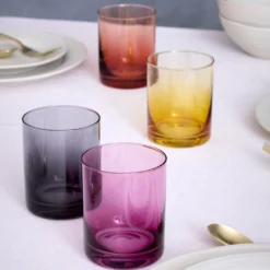 Golden Hour Double Old-Fashioned Glasses, Set of 4