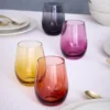 Golden Hour Stemless Wine Glasses, Set of 4