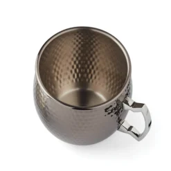 Hammered Black Moscow Mule Mugs, Set of 2