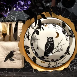 Haunted Halloween Accent Plates, Set of 4