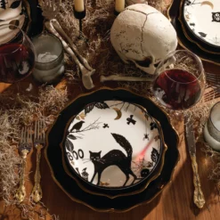 Haunted Halloween Accent Plates, Set of 4
