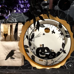 Haunted Halloween Accent Plates, Set of 4