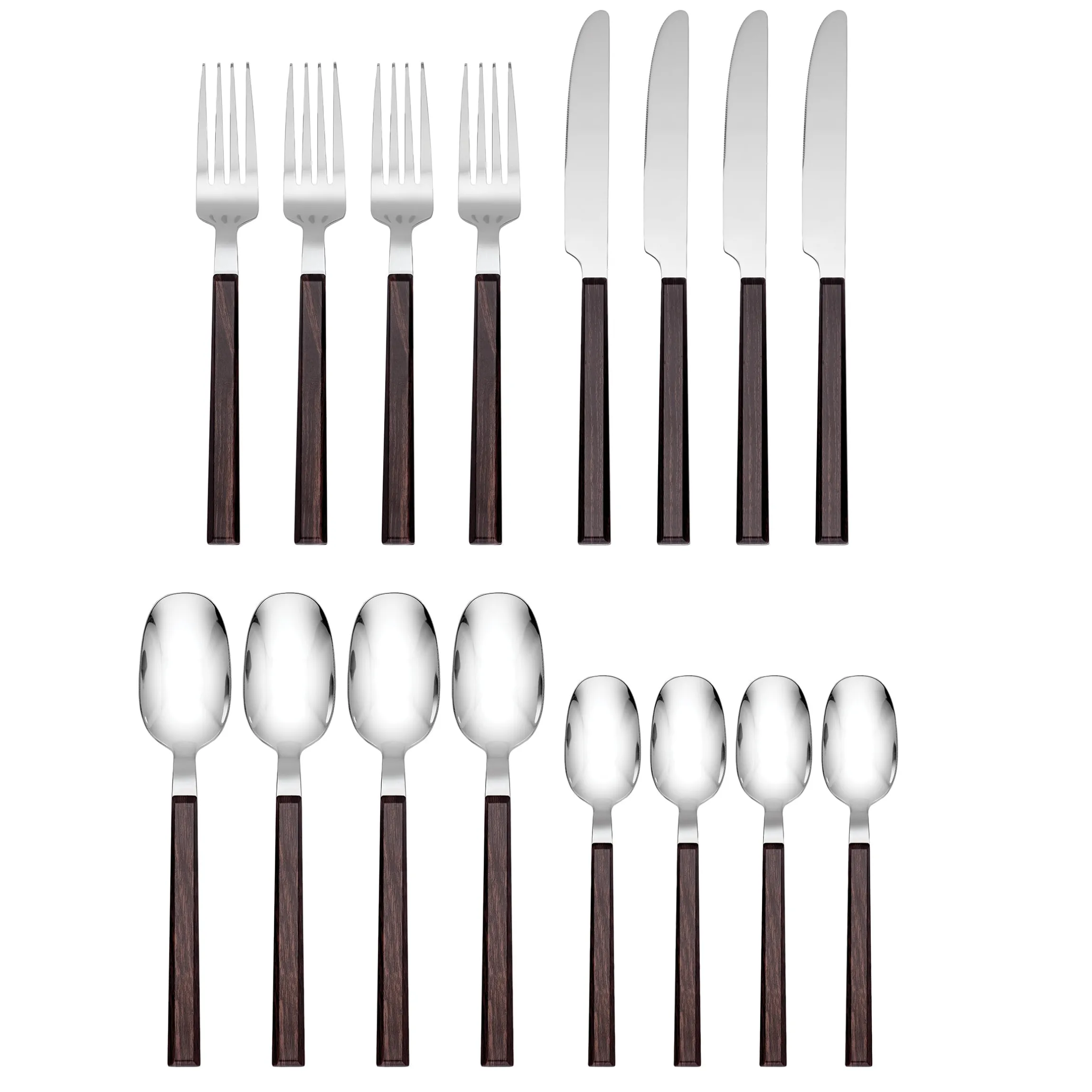 Henley Brown 16-Piece Flatware Set
