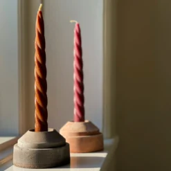 Hoff Raw Grey Candleholder