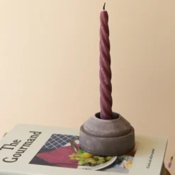 Hoff Raw Grey Candleholder