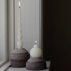 Hoff Raw Grey Candleholder
