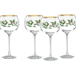 Holiday Balloon Glasses, Set of 4