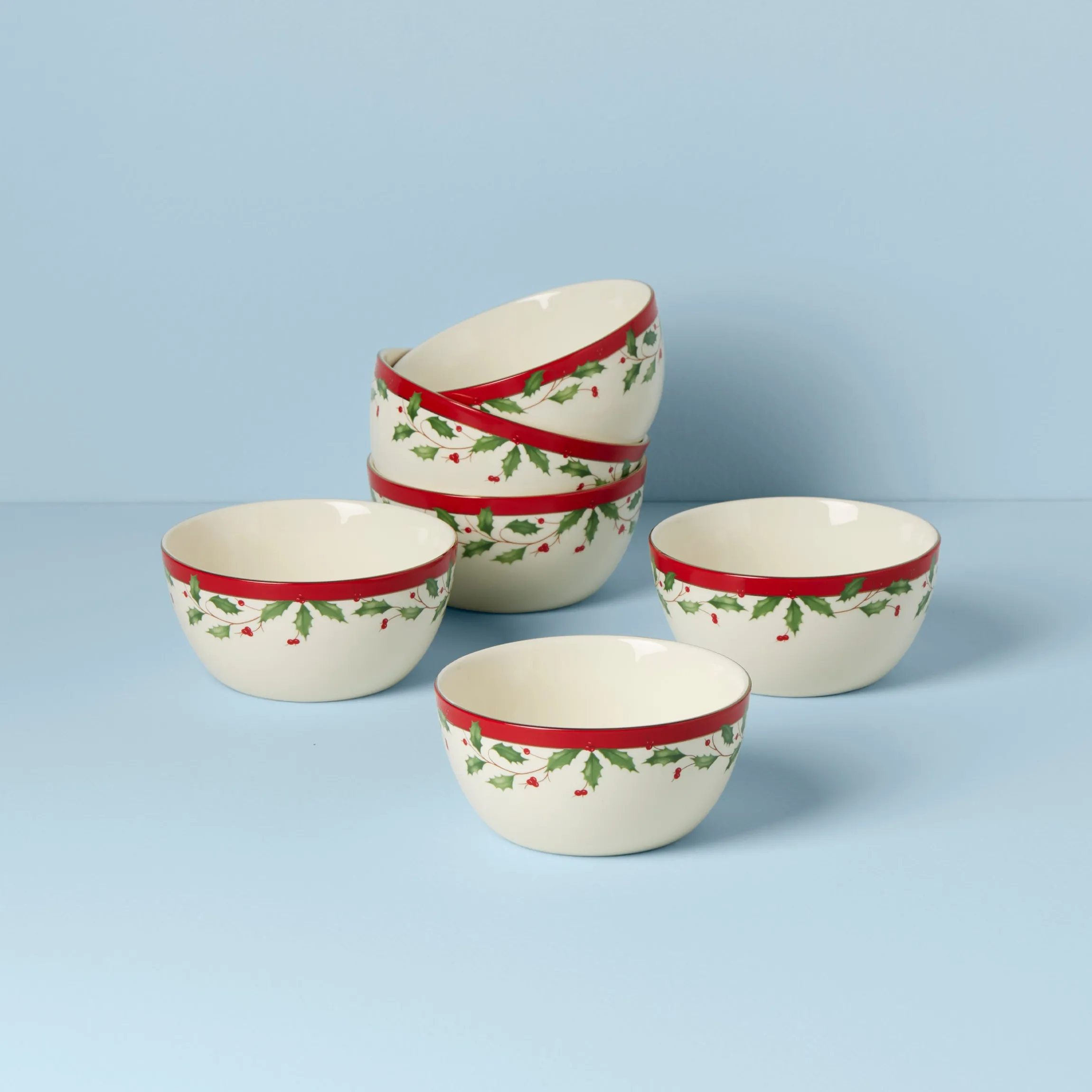 Holiday Dessert Bowls, Set of 6