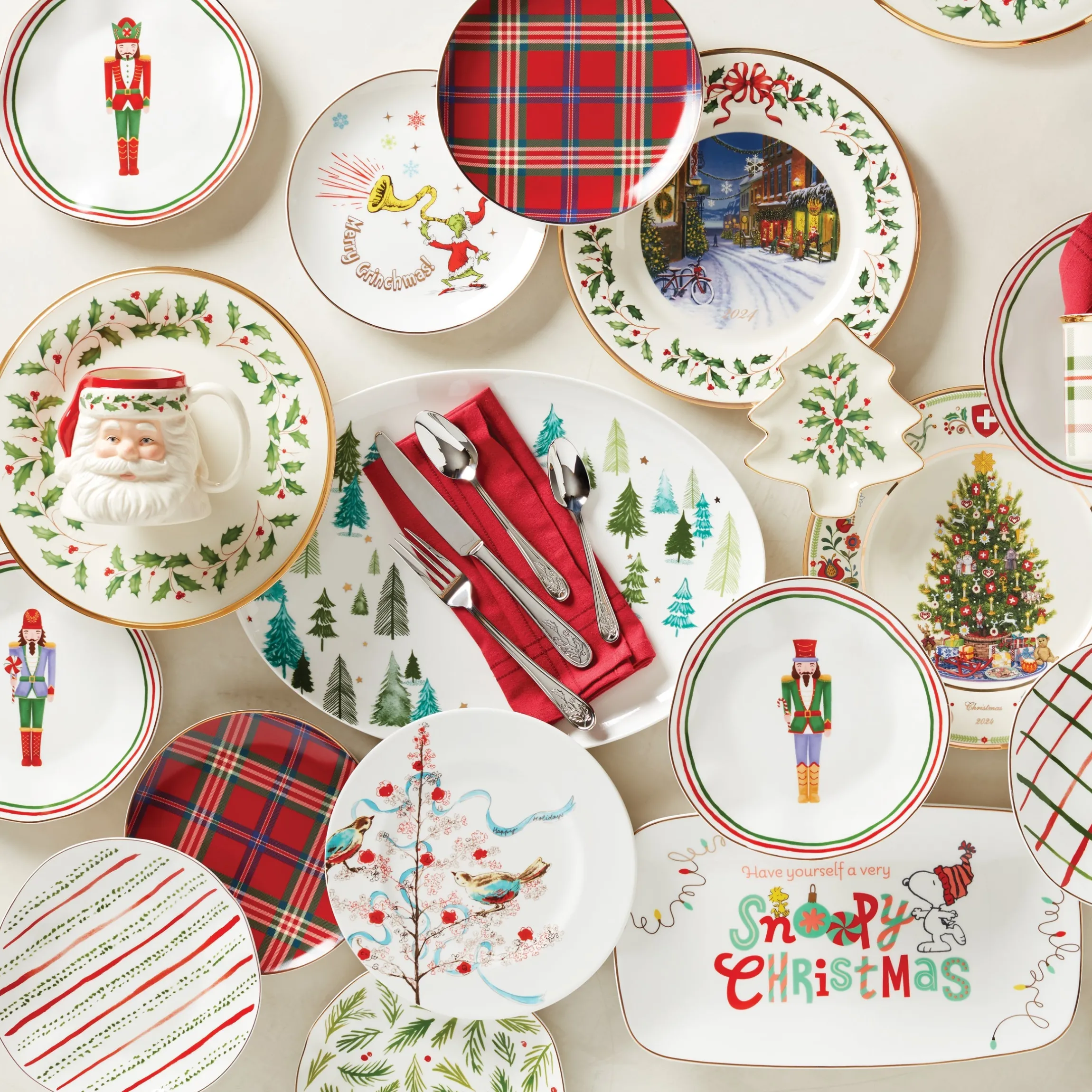 Holiday Dinnerware Dinner Plates, Set of 4