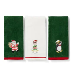 Holiday Elf, Santa & Penguin Kitchen Towels, Set of 3