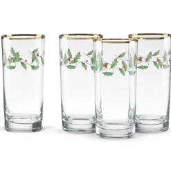 Holiday Highball Glasses, Set of 4