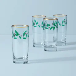 Holiday Highball Glasses, Set of 4
