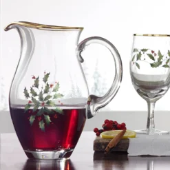 Holiday Iced Beverage Glasses, Set of 4