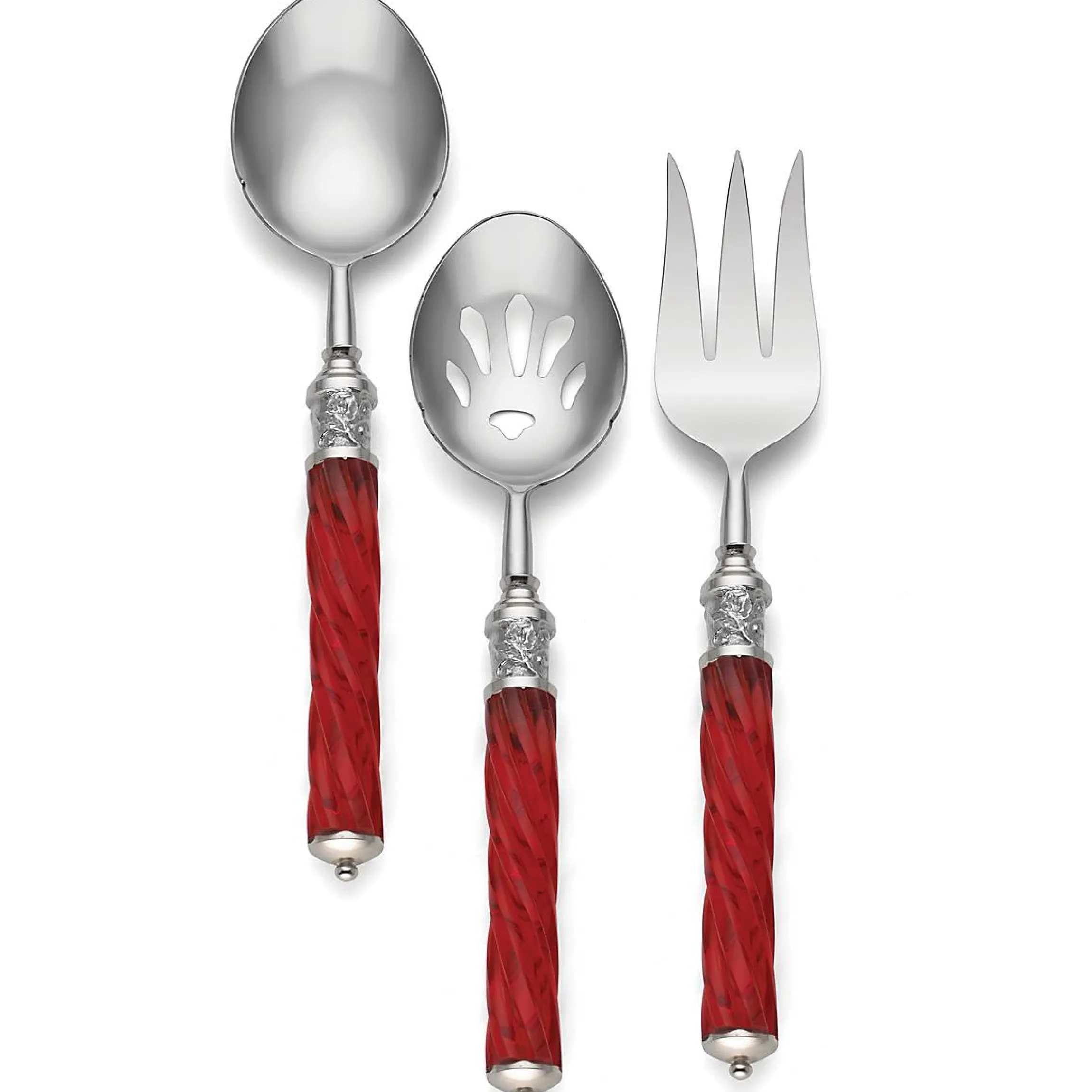 Holiday Jewel Spiral 3-Piece Serving Set