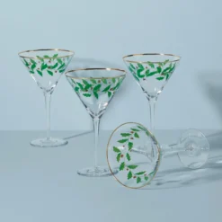 Holiday Martini Glasses, Set of 4