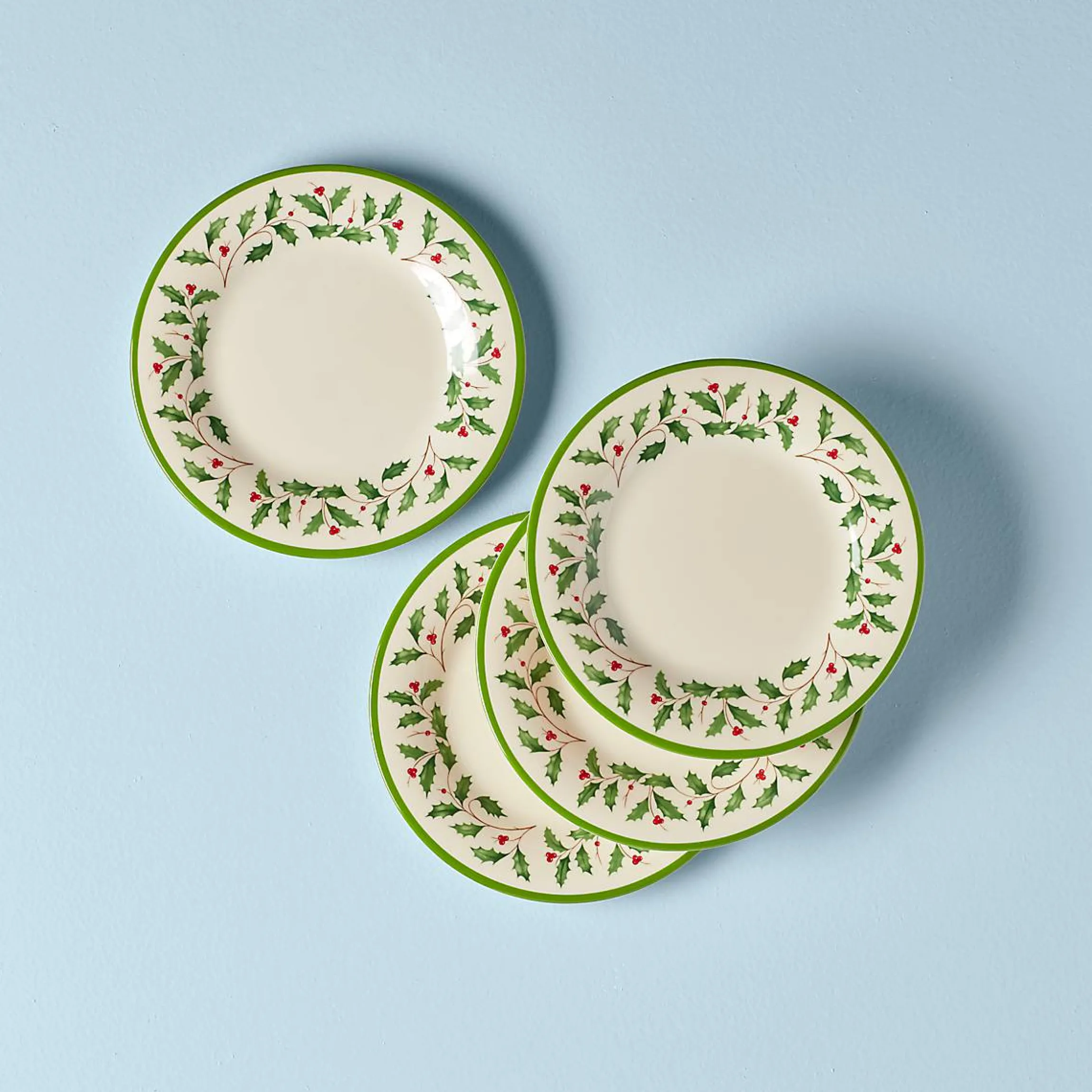Holiday Melamine Accent Plates, Set of 4