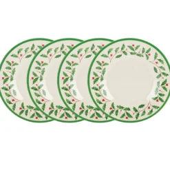 Holiday Melamine Accent Plates, Set of 4