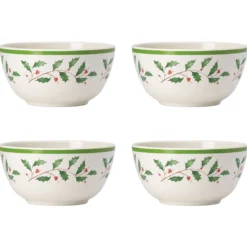 Holiday Melamine All-Purpose Bowls, Set of 4