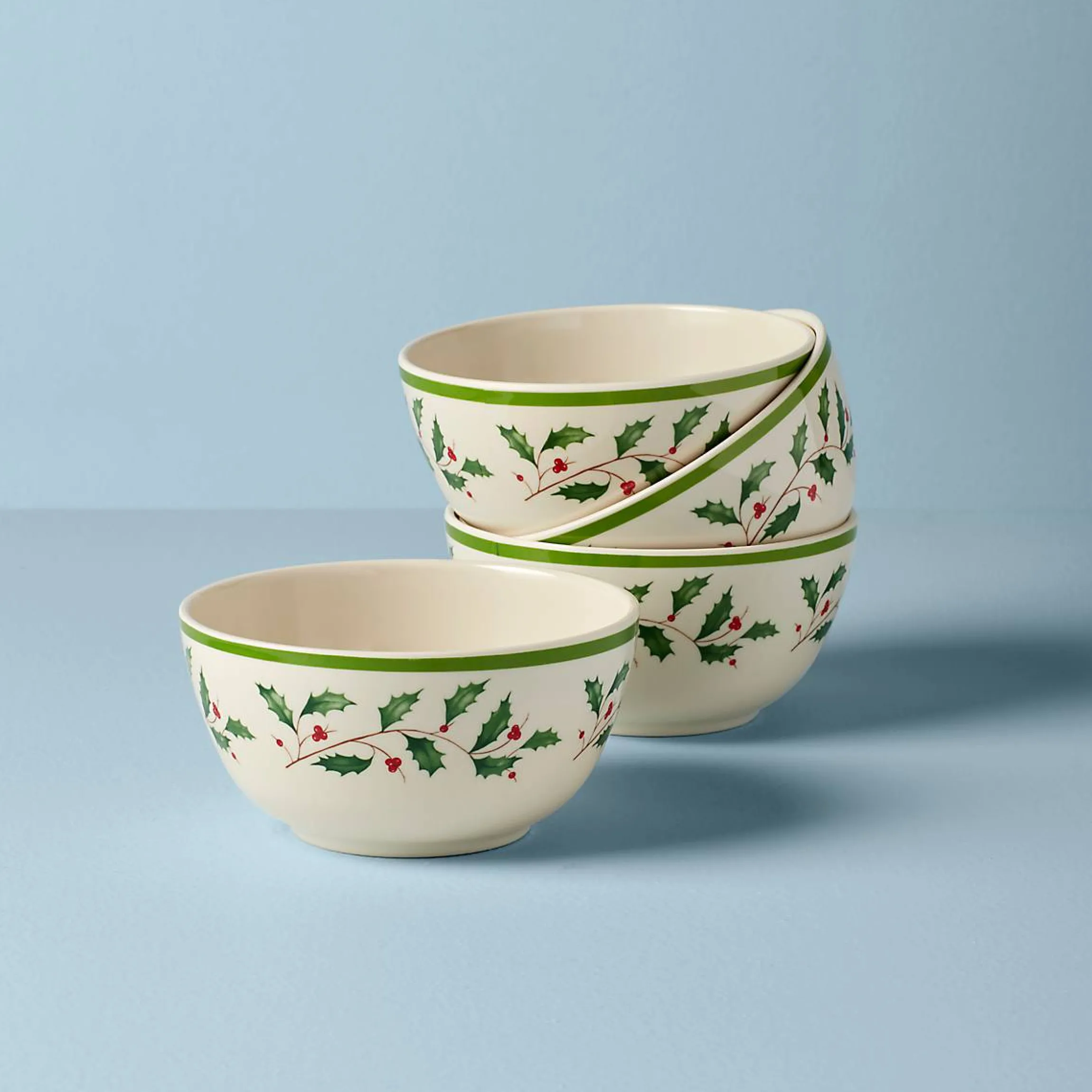 Holiday Melamine All-Purpose Bowls, Set of 4