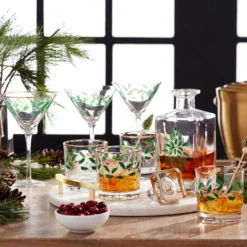 Holiday 5-Piece Decanter & Whiskey Glass Set
