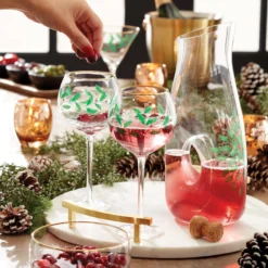 Holiday 3-Piece Decanter & Wine Glass Set