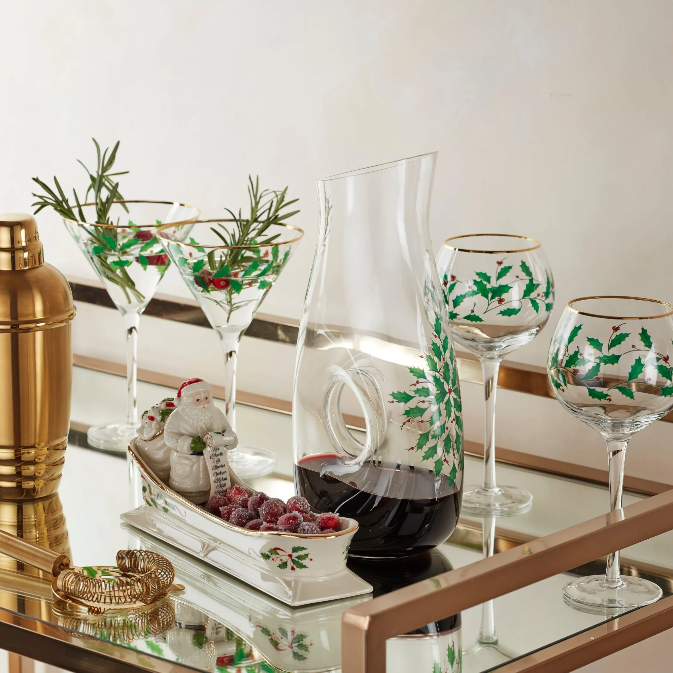 Holiday Pierced Decanter
