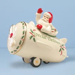 Holiday Santa Airplane Cookie Jar