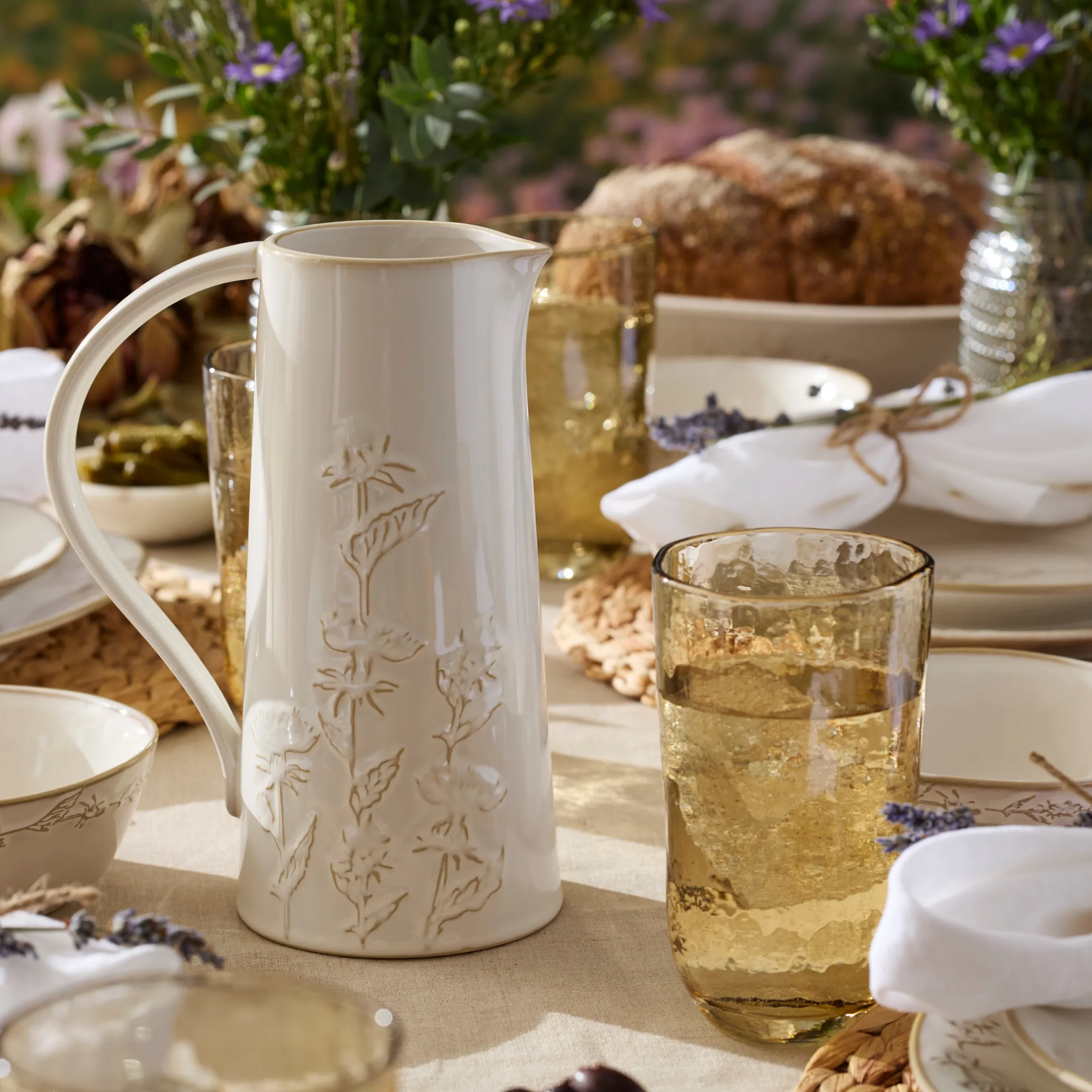 Homespun Amber Tall Tumbler - Set Of 4